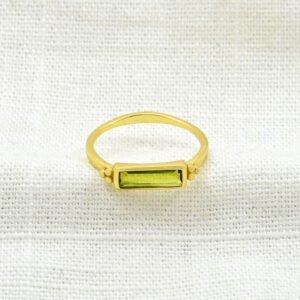 Green Tourmaline Ring Gold