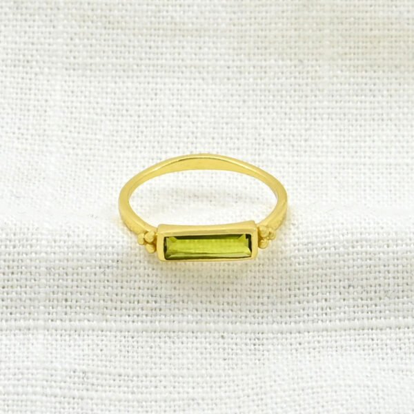 Green Tourmaline Ring Gold